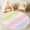 Color 3, variant on Washable Non Slip 4ft Round Rug, Rainbow diagonal striped pastel colorful lines from Circle Area Rugs with Tassels Carpet for Nursery Bedroom Living Room Playroom Tent Rug