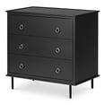 thumbnail image 2 of Moe's Home Collection Reagan 3 Drawer Nightstand Black Wood Nightstands, 2 of 6
