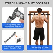 Behome Pull Up Bar for Doorway, Thickened Steel Upper Body Workout Bar, Adjustable Width Locking, Max Limit 330 lbs, Multi-Grip Strength Chin-Up Bar for Strength Training, Home & Gym, Black