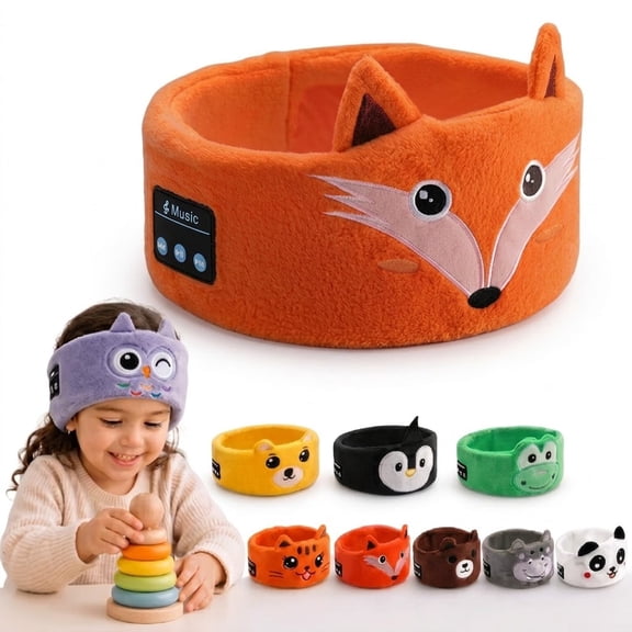 Dozibands Plush Sleep Headband for Kids Bluetooth Wireless Cozy Tunes Headphones Sensory Eye Mask Sleeping Ear Muffs