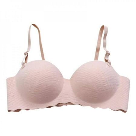 

Maiden Candy Color Seamless Gather Comfortable Hollow Breathable Bra Wirefree Strap Adjustable Thin Palm Cup Girls Bra