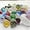 100PCS, variant on Sea Glass Beads/Beach Glass Beads for Jewelry Making (Big Size / 10-18 mm, Coarse Frosted Surface Multicolored Rainbow Mix, Not Drilled) (100PCS)