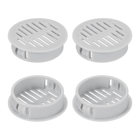 Uxcell Round Soffit Vents 1 inch, 8Pcs Light Grey Plastic 35mm Soffit Vent Cover