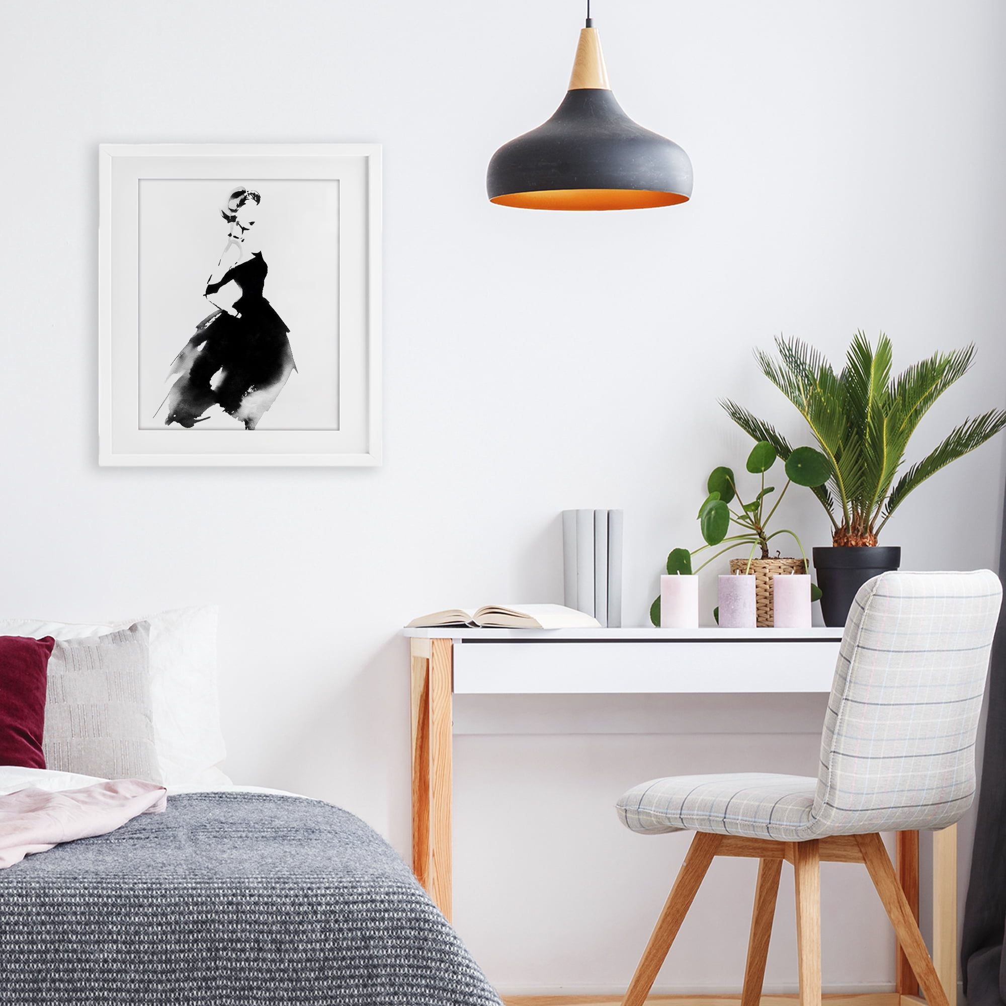 Stupell Industries Shadow Waltz Silhouette White Framed Print Under Glass, design by Svetlana Aleynikova