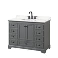 thumbnail image 3 of Wyndham Collection WCS202048SDEWQUS3MXX Deborah 48" Free Standing Single Basin Vanity Set, 3 of 6