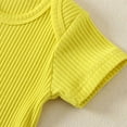 thumbnail image 4 of Yindaity Baby Boy Outfits Baby Boy or Girl Unisex Short Sleeve Cotton Bodysuit Yellow,, 4 of 8