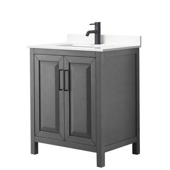 Wyndham Collection WCV252530SGBWCUNSMXX Daria 30" Free Standing Single Basin Vanity Set -