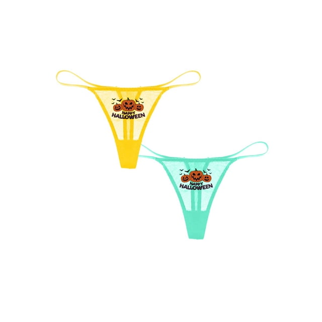 Culottes Transparentes Taille Basse d'Halloween pour Femmes, Gousset en Coton, Dentelle et Maille, String pour Femmes