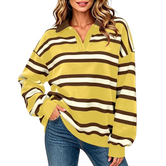 Lmnyox Women's Sweatshirts Baggy Oversized Color Blocked Pullover Tops Trendy Long Sleeve Sweatshirts
