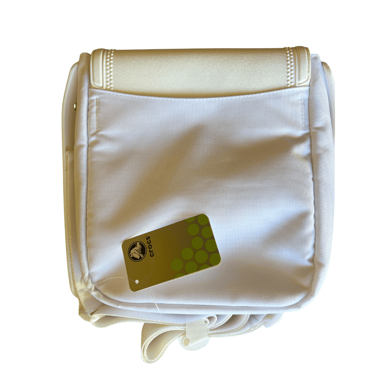 Crocs Classic Crossbody Bag White w/ Jibbitz Holes Adjustable