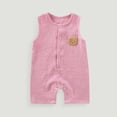 thumbnail image 1 of Ropa de bebé sin mangas corta con bordado de oso de escalada, mono transpirable de gasa que absorbe el sudor, gasa de doble capa, botón oculto, algodón para niños hayi, 1 of 5