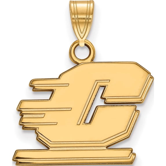 10K Yellow Gold 10Ky Logoart Central Michigan University Small Pendant (18 X 16) Made In United States 1y002cmu