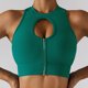 thumbnail image 2 of Camiseta sin mangas corta, sujetador deportivo con diseño recortado, sujetador deportivo de alto impacto, cremallera frontal para entrenamiento, Fitness, correr, gimnasio, 2 of 5