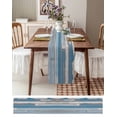 thumbnail image 6 of Table Runners 108 Inches Long Dress Scarves, Blue Wood Grain Farmhouse Coffee/Dining/Kitchen Table Runner for Living Room, Farmhouse Vertical Stripes Distressed Plank 13x108 Inch, 6 of 7