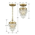 thumbnail image 6 of 131-VG-Crystorama Lighting-Calypso - 1 Light Pendant in Traditional and Contemporary Style - 7.25 Inches Wide by 13.75 Inches High-Vibrant Gold Finish, 6 of 10