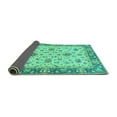 thumbnail image 2 of Ahgly Company Indoor Square Oriental Turquoise Blue Traditional Area Rugs, 8' Square, 2 of 4
