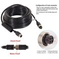 thumbnail image 3 of Backup Camera Cable 4PIN Video Power Aviation Extension Wire for Vehicle Car Camper Bus Van Truck Motorhome Trailer RV, 3 of 4