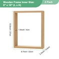 thumbnail image 3 of 2-Pack Dried Flower Frame, 8 x 10 Inch Double Acrylic Wooden Dried Flower Photo Floating Frame [Wood Color], 3 of 7