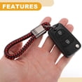 thumbnail image 4 of Ofertas Únicas 1 Juego Llavero Universal para Auto y Hogar para Mujeres y Hombres con Anillo de Cuero PU Aleación de Zinc Negro Rojo, 4 of 7