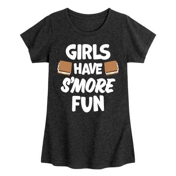 Instant Message - Girls Have Smore Fun - Toddler & Youth Girls Short Sleeve Graphic T-Shirt