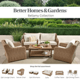 thumbnail image 3 of Better Homes & Gardens Bellamy Outdoor 2pk Ottomans, Natural Wicker/Cream Cushion, 3 of 10