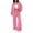 20#Pink, variant on Women's Fall 2 Piece Lounge Sweatsuits Set Zip Up Sweatshirt Jacket Wide Leg Sweatpants Lounge Sets Tracksuit Y2k Complexion M