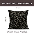 thumbnail image 2 of LALILO Throw Pillow Covers Lattice Gold Abstraction Black Cushion Cover 18" x 18", 2 Pack, 2 of 6