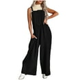 thumbnail image 2 of Summer Fashion Plus Size Jumpsuits for Women Petite Strap Jumpsuit New Style Solid Color Pocket Casual Jumpsuit Female, 2 of 8