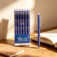 thumbnail image 5 of 6 Pcs Erasable Gel Pens Blue Ink, Retractable Smooth Writing Pens with Eraser Top, 0.5mm Point for Office Journaling, 5 of 5