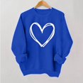 thumbnail image 2 of WTXUE Valentines Sweatshirt Love Heart Printed Sweatshirts Graphic Long Sleeve Shirts Sweatshirts Trendy Fall Sweatshirt Crewneck Sweatshirt Crewneck Sweatshirts Blue 3Xl, 2 of 9