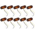 thumbnail image 3 of 10Pcs Amber 2 Led Light Oval Clearance Trailer Car Truck Side Marker Tail Lamp, 3 of 5