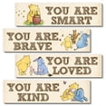 thumbnail image 1 of Juego de 4 piezas de arte de pared infantil Winnie Pooh en madera para decoración de habitación infantil (30x8 cm), 1 of 6
