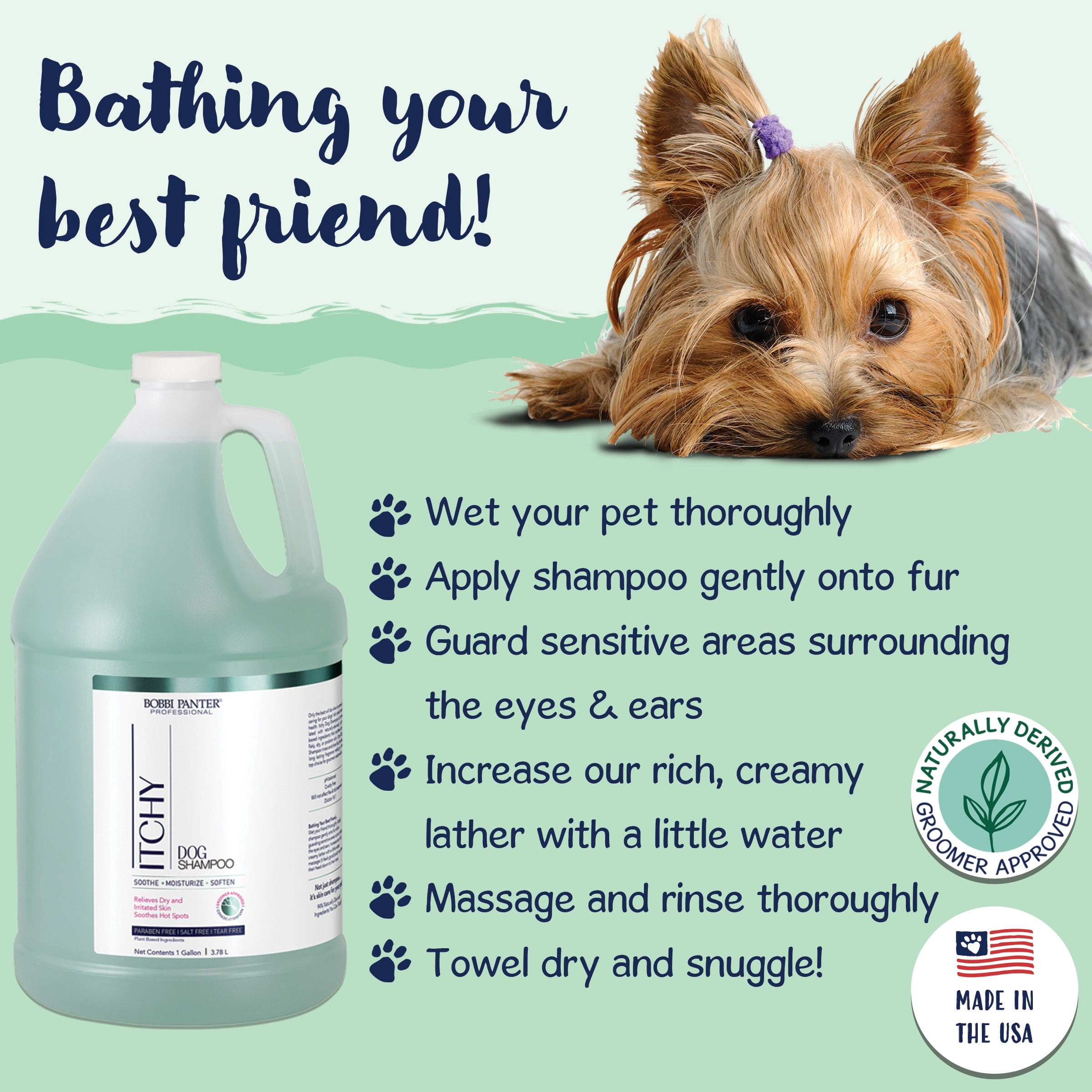 Bobbi Panter Signature Itchy Dog Shampoo (1 Gallon) Tea Tree, Lavender Oil