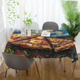 thumbnail image 3 of Yayeee Tablecloths 60" x 60" Rectangle Wrinkle Resistant Party Table Cover, Starry Pizza, 3 of 8