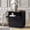Black, variant on Tina's Home Mid-Century Modern Side Table with LED Light, USB Charging Station & Pull-Out Tray, Wooden End Table with 2 Drawers for Living Room or Small Spaces, Black