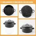 thumbnail image 5 of FENGGUIQU Black Enamel Roasting Pot with Lid, 2.5L Large Capacity, and Cookware for Cooking, 5 of 8