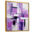 thumbnail image 2 of Designart "Cubism Brush in Tachisme Purple III" Abstract Framed Wall Art - Modern Purple Tachisme Bedroom Framed Canvas Wall Art, 2 of 6