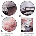 thumbnail image 3 of Designart "Peach Tree on a Frosty Winter Morning IV" Winter Landscape Metal Wall Art Prints, 3 of 5