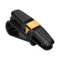 thumbnail image 3 of Clip para gafas de sol de coche, fibra de carbono, giratorio 180°, universal, para tarjetas y gafas de sol, dorado, 3 of 14