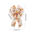 thumbnail image 3 of HengDidi Thanksgiving Door Bow Decoration Pattern Festive Satin Ribbon Hanging for Home Holiday Party Accent Warm Color Theme, 3 of 6