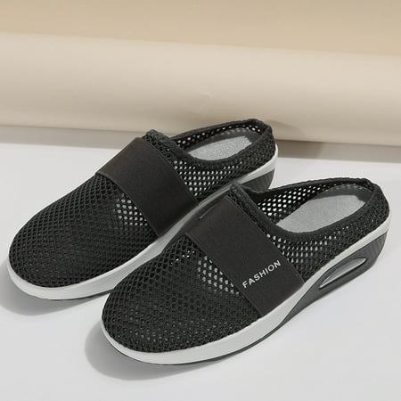 

Women‘s Casual Summer Mesh Breathable Half Drag Shoes Beach Platform Sandals