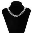 Punk Double Layer Knot Winding Hop Necklace Personalized Metal Chain