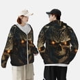 thumbnail image 5 of Picia Metal Evil Skull Women's Men's UPF 50+ Sun Protection Hoodie Shirt Long Sleeve SPF Fishing Outdoor UV Hiking Lightweight Shirts-XX-Large, 5 of 9