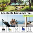 thumbnail image 4 of Tranquillo Universal Hammock with Stands Electro Static Coated Steel, Adjustable Foldable Hammock Stand with 2 Layered Polyester Net and Carry Bag for 2 Persons. Canvas - Black, 4 of 5