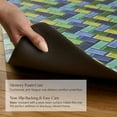 thumbnail image 5 of FIESTA Party Herringbone Tiles Modern Geo Anti-Fatigue Comfort Kitchen Mat, Non-Slip Floor Mat, Padded Standing Desk Mat, Blue/Green/Yellow, 20"x39", 5 of 6