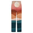 thumbnail image 5 of Ocean Sunset Layers Winter Female Pants Flannel High Waist Women Pants Lady Warm Straight Leg Plush Trousers, 5 of 7