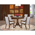 thumbnail image 2 of East West Furniture 5 Pc Dinette Set Contains a Round Dining Table and 4 Upholstered Chairs, 2 of 6