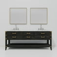 thumbnail image 4 of Norwalk 80 in W Black Oak Double Vanity, Carrara Marble Top, Faucet Set, and 36 in Mirrors, 4 of 9