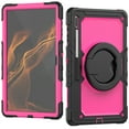 thumbnail image 7 of Samsung Tab S8 Ultra 14.6 inch Case with Screen Protector, Dteck 360 Rotating Handle Grip Stand Heavy Duty Rugged Shockproof Case with S Pen Holder for Samsung Galaxy Tab S8 Ultra,
Black+Rose, 7 of 7