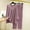 Purple, variant on Wensltd Womens Long Sleeve Pajama Sets V-neck Pullover Top and Pants Casual Sleepwear Sets